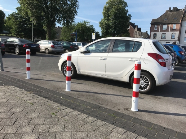 Absperrpfosten aus Stahlrohr für Außenbereiche, Ø 102 mm