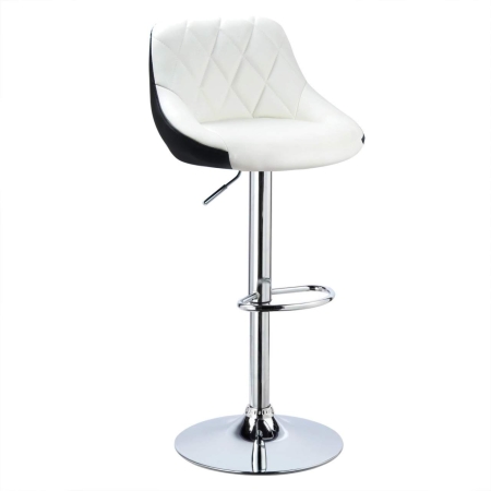 Barhocker - Medina Design Barstühle mit Kunstlederbezug grau (+weiß)