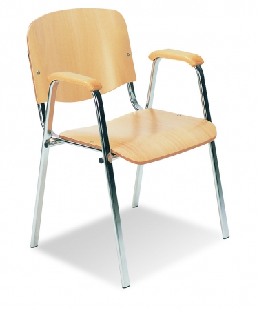 Besucherstühle mit Armlehnen stapelbar Modell Cillian H-AL (Seitenansicht)