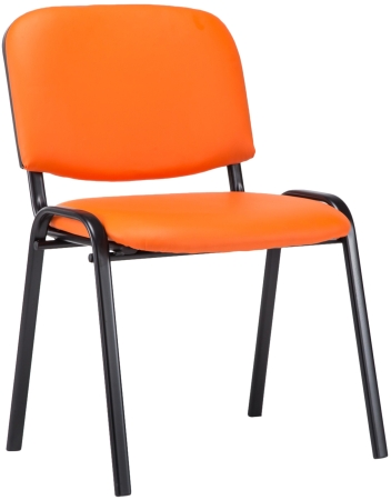 Kunstleder Besucherstühle in orangefarbenen