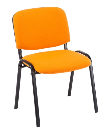 K2 Besucherstühle in orangefarbenen Bezugsstoff