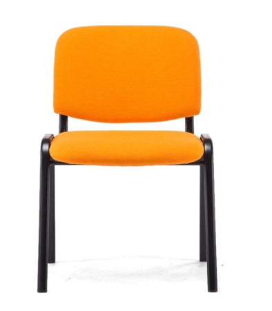 Bequeme Besucherstühle in orangefarbenen Bezugsstoff