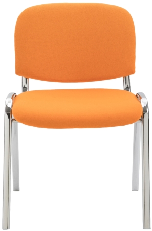 K2C-Konferenzstühle im erfrischenden Orange - Stapelstühle mit Stoffbezug