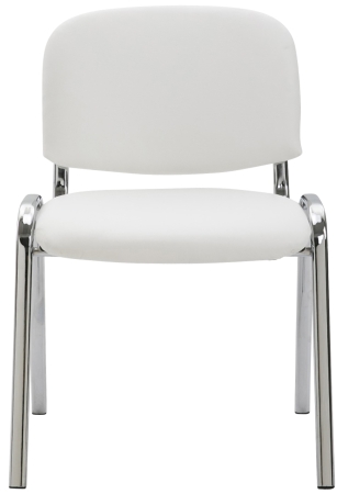 Weiße Konferenzstühle mit Kunstlederbezug Typ K2C