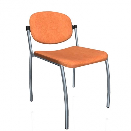 Besucherstühle Modell Kore orange/verchromt