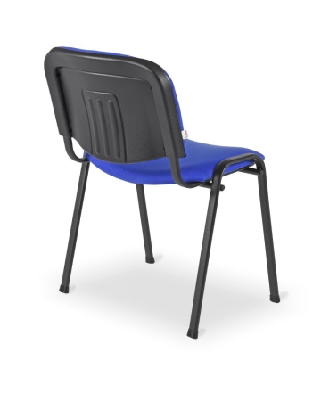 Besucherstühle mit blauem Stoff und schwarzem Gestell vom Typ SB (mit Kunststoffabdeckung)