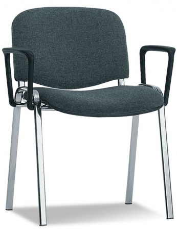 Besucherstühle grau mit Armlehnen (Modell Cillian)