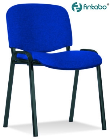 Besucherstühle stapelbar mit blauem Polster