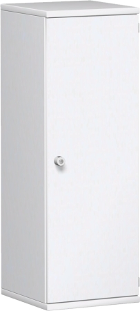 Kleiner Büroschrank mit einer Flügeltür -  FX Büromöbel weiß/weiß