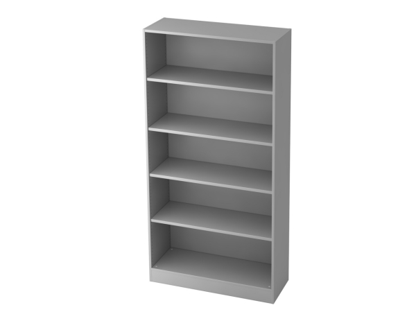 Offener Büroschrank mit 100 x 40 x 200,4 cm, Typ S, grau