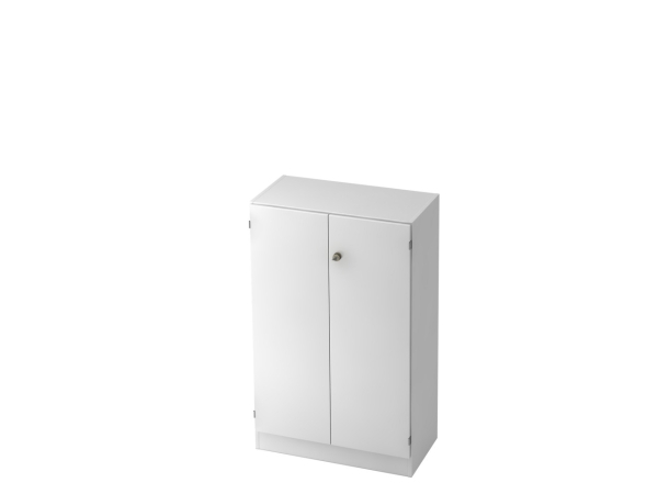 Kompakte Büroschrank 80 x 42 x 127 cm (B x T x H), weiß/weiß