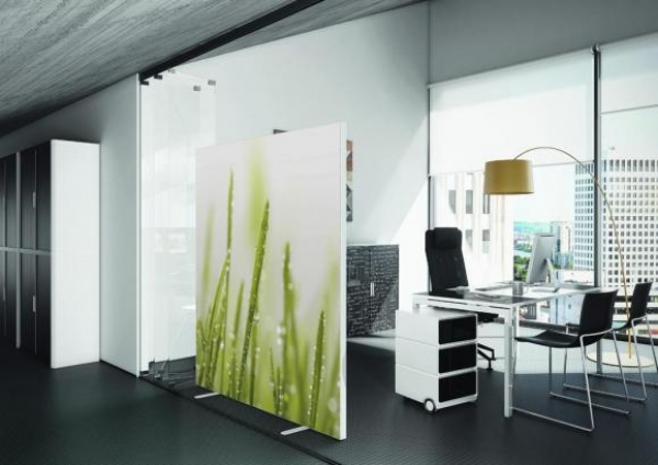 Schöne Bürostellwand - Stellwand mit Grasmotiv