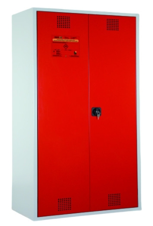 Chemikalienschrank CG 300 1200 x 500 x 1950 mm (B x T x H) mit roten Türen