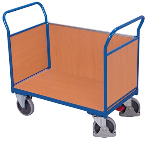Dreiwandwagen - Transportwagen mit drei Holzwänden - 1000 x 675 mm Ladefläche