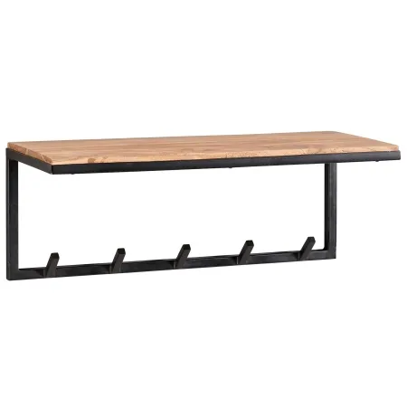 Wandgarderobe Akazie Massivholz Metall 70x27x30 cm Wandgarderobe Akazie Massivholz Metall 70x27x30 cm