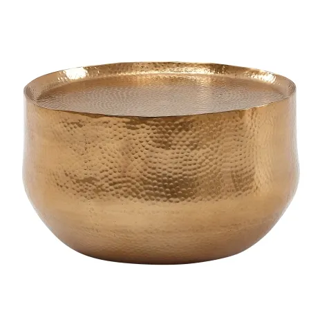 Couchtisch Aluminium Gold 60x60x35 cm Hammerschlag Couchtisch Aluminium Gold 60x60x35 cm Hammerschlag