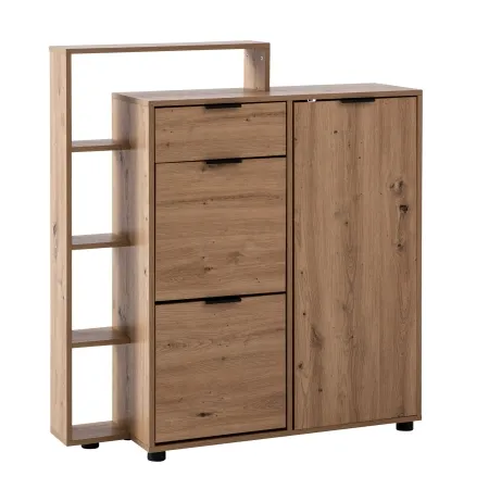 Schuhschrank 98x110 cm, 3 Türen, 1 Schublade, Eiche-Optik