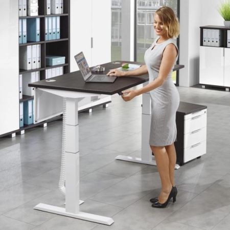 Vorteilhafter Steharbeitsplatz mit elektrisch höhenverstellbarem Schreibtisch, 180 x 80 cm