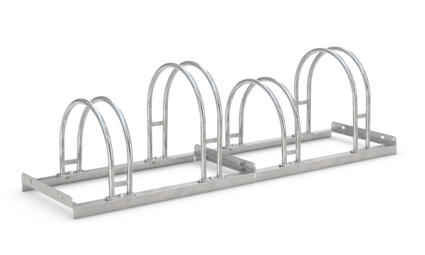Bogen-Fahrradständer mit vier Einstellplätzen - fintabo® Fahrradparker
