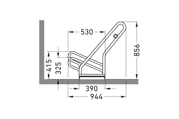 Fahrradständer Typ FS120-6 (Skizze 1)