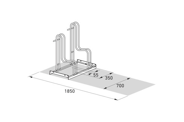 Fahrradständer für 55 mm Reifenbreite Typ FS300-2