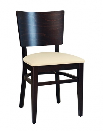 Gastronomiestühle Rondo P Holzstühle mit Sitzpolster beige