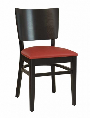 Gastronomiestühle Rondo P Holzstühle mit Sitzpolster bordeaux