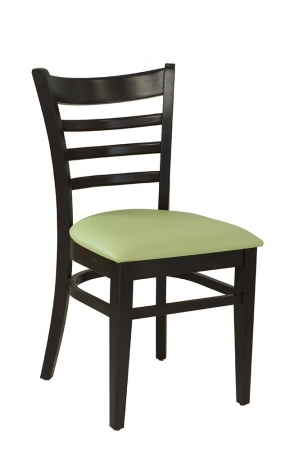 Gastronomiestühle mit Sitzpolster grün - Modell Silka P