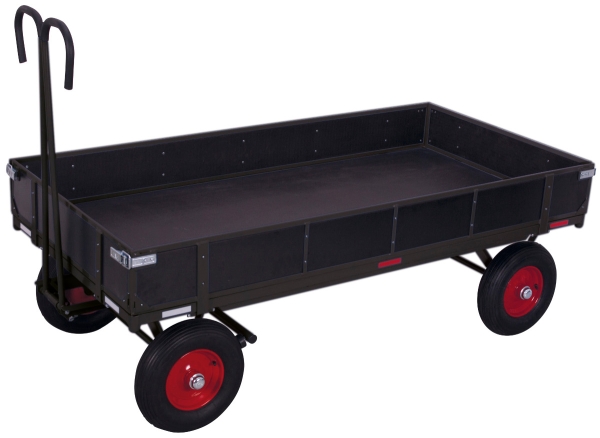 Handpritschenwagen mit klappbaren Bordwänden - 1185 x 780 mm - Luftreifen - 1000 kg - RAL 7016 anthrazitgrau