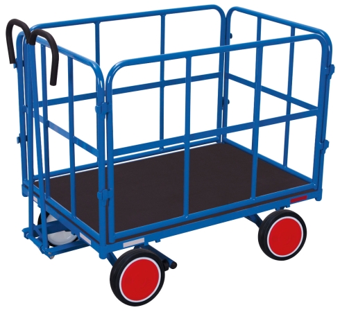 Handpritschenwagen mit 4 Gittern - 940 x 640 mm - VG - 700 kg - blau