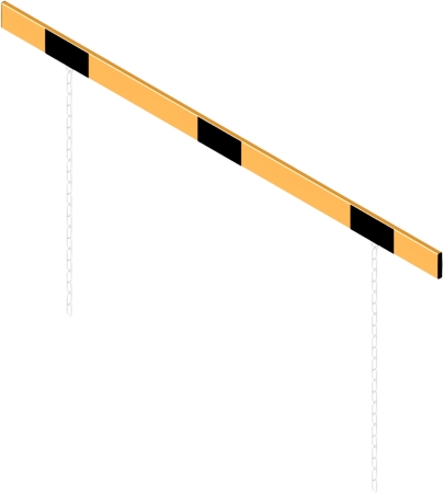 Höhenbarriere für Einfahrten, Unterführungen etc. gelb/schwarz