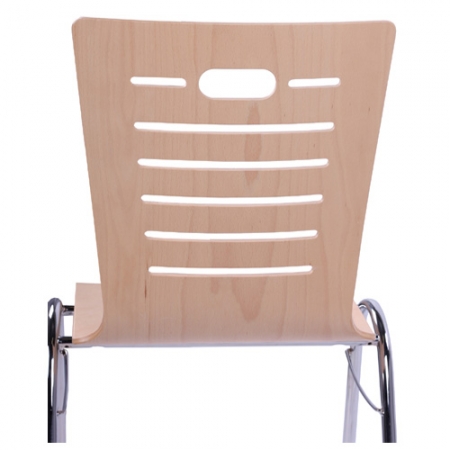 Holzschalenstühle - Titan Besucherstühle mit Designfräsung