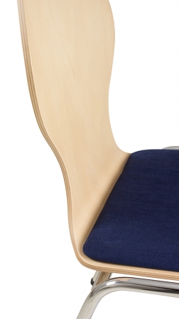 Holzschalenstühle mit Sitzpolster Modell Arche