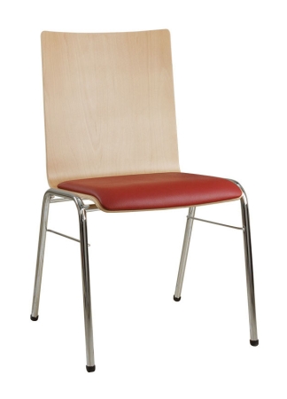 Holzschalenstühle Triton mit Sitzpolster