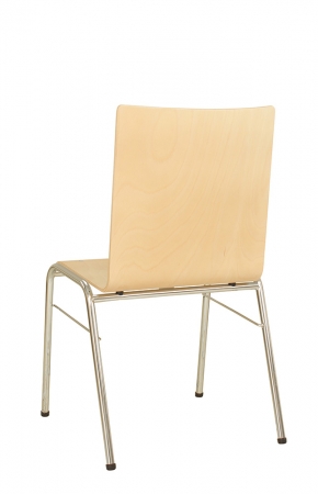 Holzschalenstühle - Stapelstühle Triton (Rückansicht)