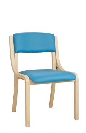 Holzstühle - Besucherstühle Modell Radek, Bezug blau