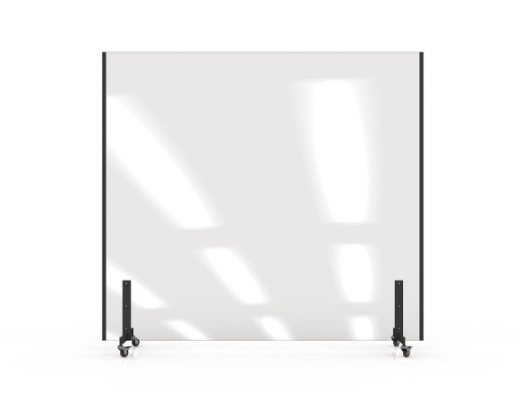 Rollbare Acrylglas Hygienewand als Schutz Trennwand 2,0 x 1,4 m (B x H)