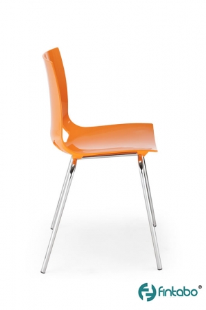 Kunststoffschalenstühle Modell Event (Seitenansicht) orange