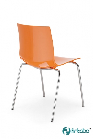 Kunststoffschalenstühle Modell Event (Rückansicht) orange