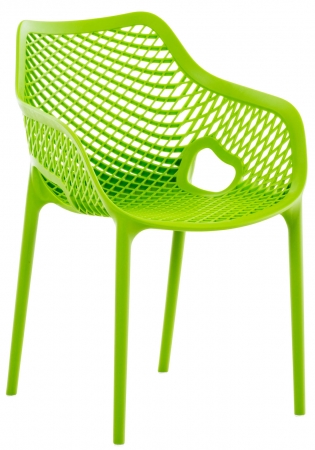 Kunststoffstühle Grid mit Armlehnen grün