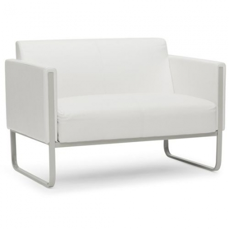 Lounge-Sofa Gunar - 2 Sitzer weiß