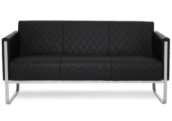Lounge-Sofa Dreisitzer STEP - lichtgrau