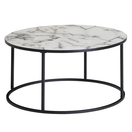 Couchtisch Rund 80x40x80 cm Marmor Optik Couchtisch Rund 80x40x80 cm Marmor Optik