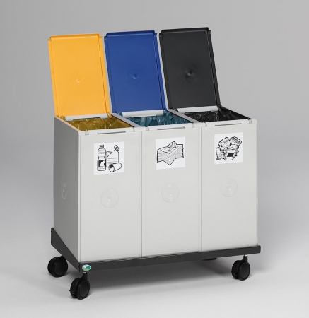 Mülltrennsystem mit Rollgestell (optional)