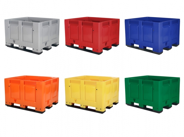 Stapelbare Palettenbehälter aus Kunststoff - lebensmittelecht u. wasserdicht