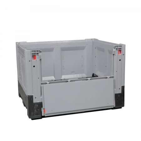 Faltbare Palettenbox - Palettenbehälter 1200 x 1000 mm (Ladeklappe geöffnet)