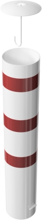 Rammschutzpoller zum Einbetonieren Ø 273 mm , optional: Stahlkappe mit Betonanker, um Poller bauseits mit Beton zu befüllen.