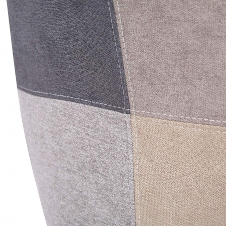 Polsterstühle - Nino Esstischstühle mit Leinenbezug grau-khaki (Rückenlehne hinten)