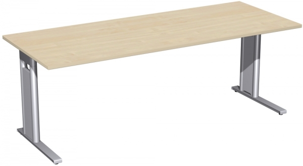 Schreibtisch ahorn 2000 mm (L) mit C-Fuß - FX Büromöbel