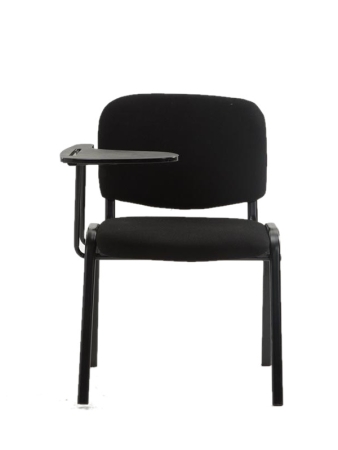 Seminarstühle K2  mit Schreibplatte, Stoffbezug schwarz, Stoff, 100% Polyester